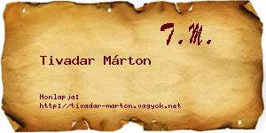 Tivadar Márton névjegykártya